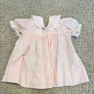 Vintage Pink Lace Trim Kids Shirt